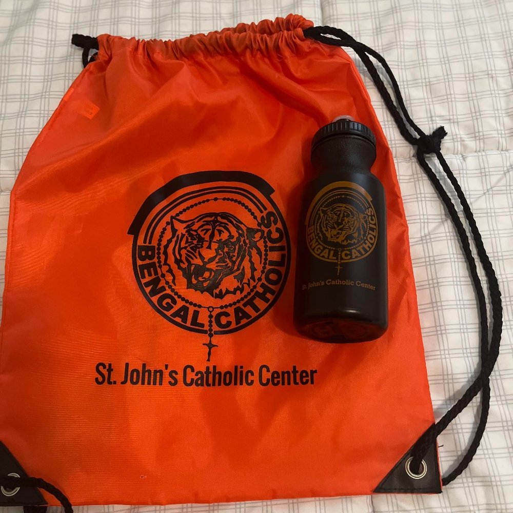 Bengal Catholic swag bag and bottle set